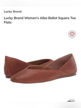 Lucky Brand Women's Alba Ballet Square Toe Flats, Size 8.5 M